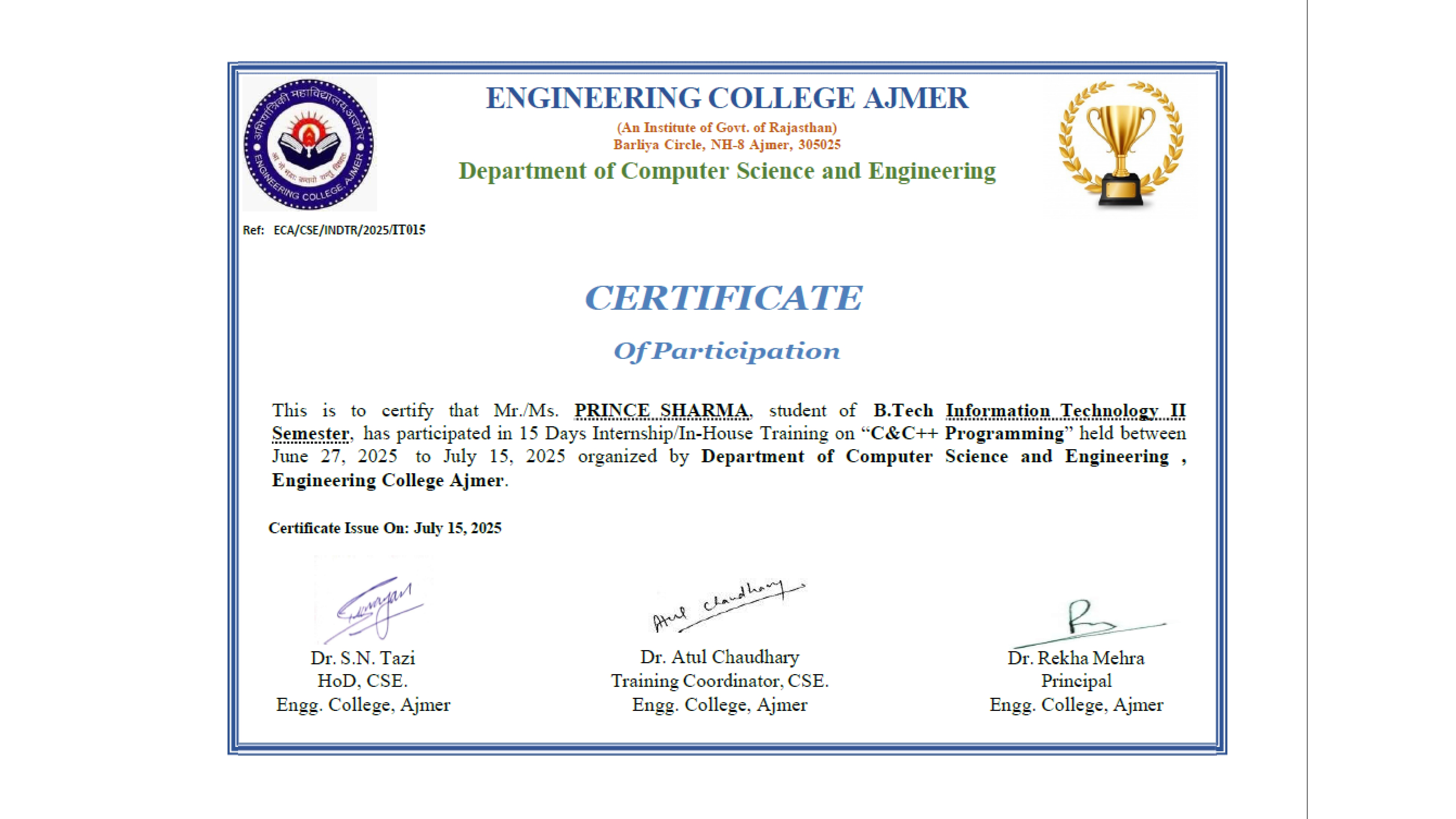 Certificate 6